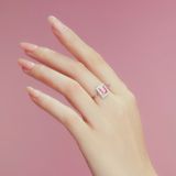  Nhẫn Bạc Đá Tourmaline Nhiều Màu Twinkling 