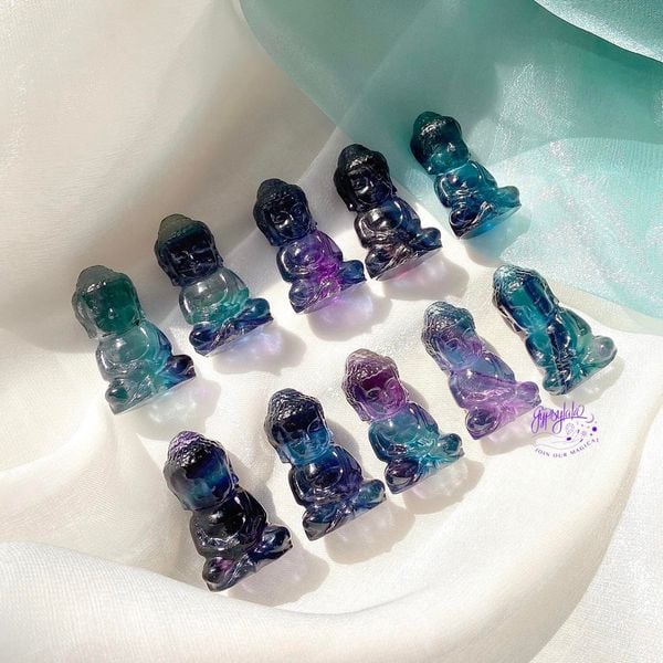  Mặt Phật Tổ Điêu Khắc Đá Fluorite 