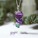  Mặt Dây Chuyền Hồ Ly Baby Đá Fluorite 