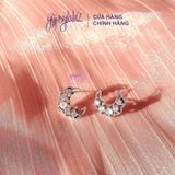  Bông Tai Trăng Khuyết Đá Ánh Trăng Moonstone 