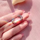  Bông Tai Trăng Khuyết Đá Ánh Trăng Moonstone 