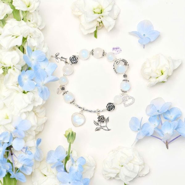  Vòng Tay Thiết Kế Lunar Dreamscape Đá Ánh Trăng SP008051 Gypsylala 