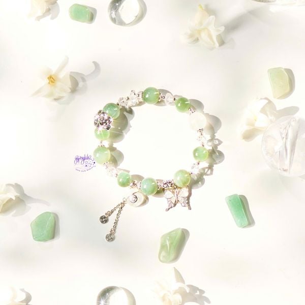  Vòng Tay Thiết Kế Nữ Morning Dew Ngọc Jadeite, Ánh Trăng SP008144 Gypsy.lala 