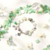  Vòng Tay Thiết Kế Nữ Rustling Leaves Đá Ưu Linh, Thạch Anh Trắng SP008143 Gypsy.lala 