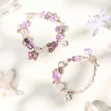  Vòng Tay Thiết Kế Nữ Blissful Glow Thạch Anh Tím, Kim Cương Thô SP008124 Gypsy.lala 