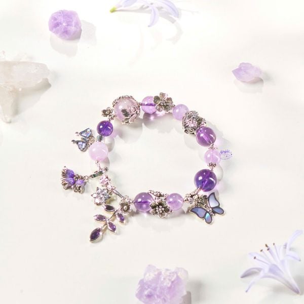  Vòng Tay thiết Kế Nữ Pure Bliss Thạch Anh Tím , Thạch Anh Tím Lavender SP008125 Gypsy.lala 