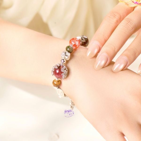  Vòng Tay Thiết Kế Nữ Forest Breeze Đá Ưu Linh Ngũ Sắc SP008140 Gypsy.lala 