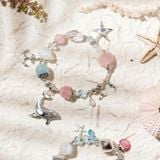  Vòng Tay Thiết Kế Nữ The Ocean’s Lullaby Đá Ánh Trăng, Beryl Aquamarine SP008191 Gypsy.lala 