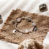 Vòng Tay Thiết Kế Nữ Silver Sand Stories Đá Ánh Trăng, Kim Cương Thô SP008182 Gypsy.lala 