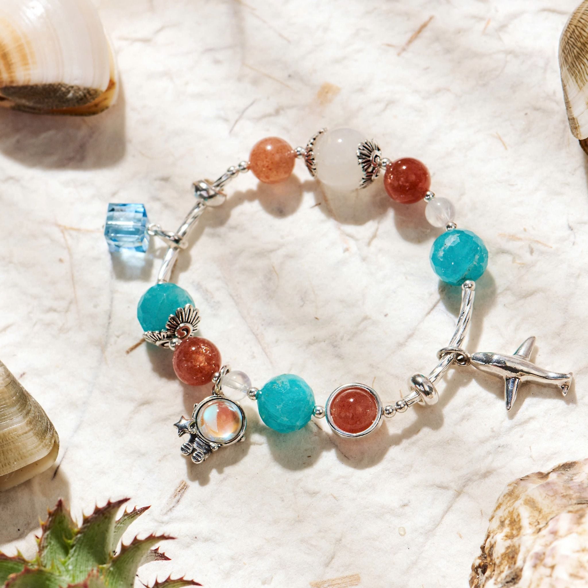  Vòng Tay Thiết Kế Nữ Pastel Horizons Đá Suntone, Amazonite SP008184 Gypsy.lala 