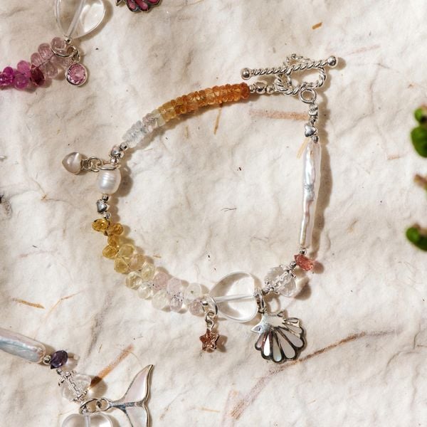 Vòng Tay Thiết Kế Nữ  Seashell Wishes Đá Sapphire, Tourmaline SP008170 Gypsy.lala 