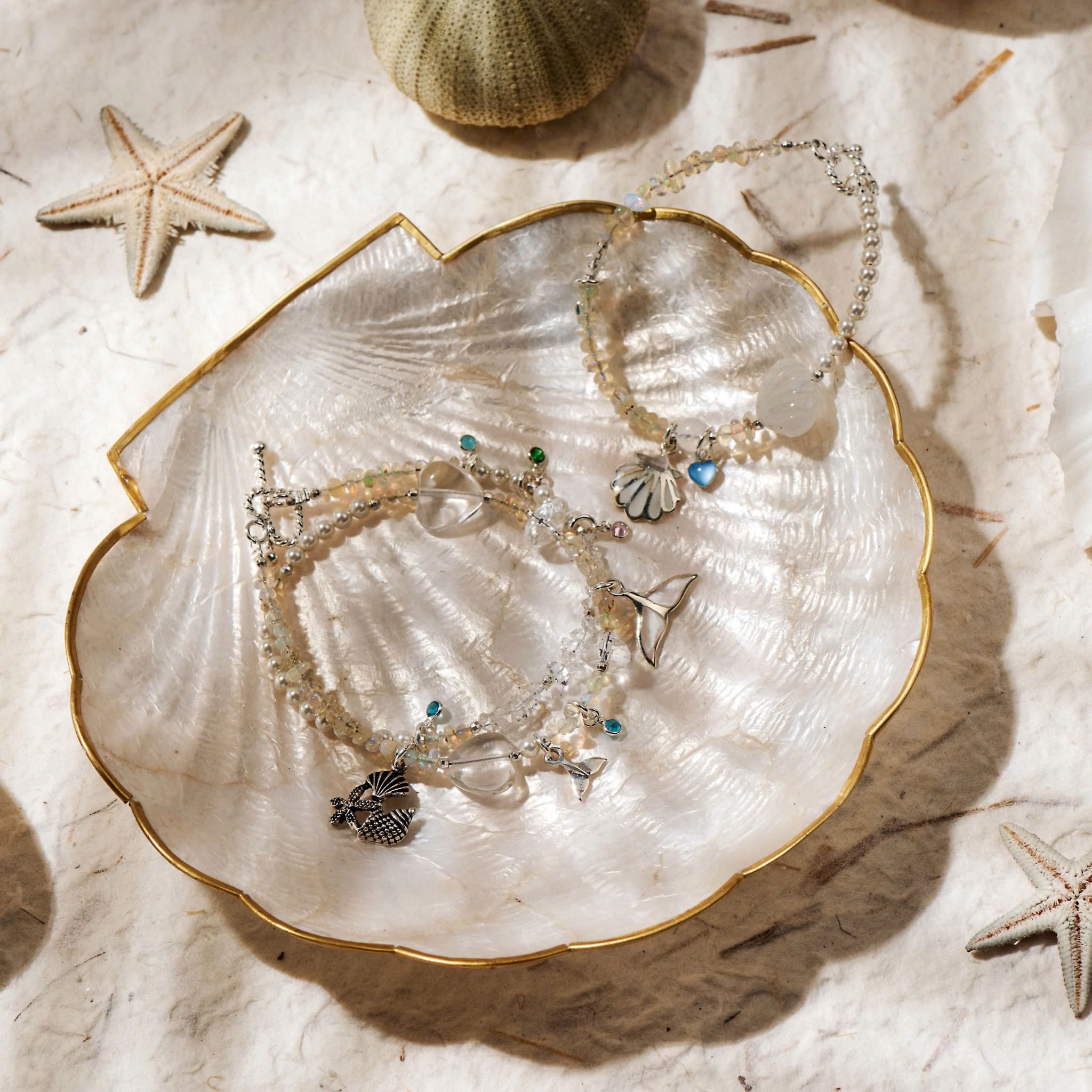  Vòng Tay Thiết Kế Nữ Marina’s Dream Đá Opal, Ngọc Trai, Kim Cương Thô SP008178 Gypsy.lala 