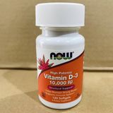  NOW VITAMIN D3 10.000 IU 120 VIÊN 