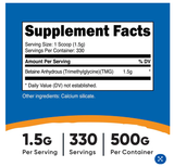  NUTRICOST BETAINE ANHYDROUS (TMG) POWDER 500GRAM 