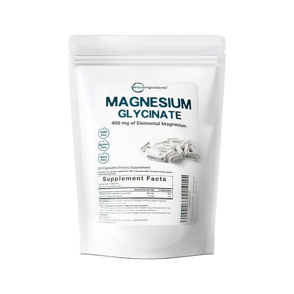 MICROINGREDIENTS MAGNESIUM GLYCINATE 400MG 200 VIÊN NHỘNG GymWhey Shop