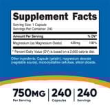  NUTRICOST MAGNESIUM OXIDE 750MG 240 VIÊN 