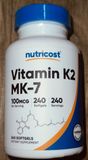  NUTRICOST VITAMIN K2 MK-7 100MCG 240 VIÊN NHỘNG (Sf Lỗi) 