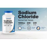  NUTRICOST SODIUM CHLORIDE SALT TABLETS 1000MG 240 VIÊN NÉN 