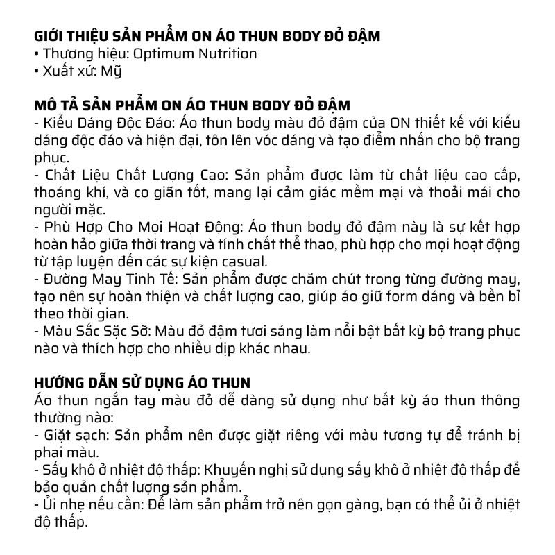  ON ÁO THUN BODY ĐỎ ĐẬM 