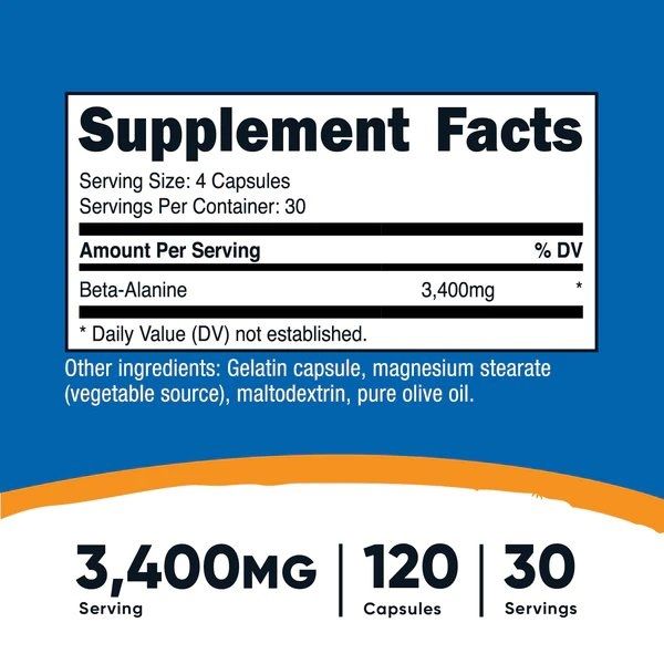 NUTRICOST BETA - ALANINE 3400MG 120 VIÊN NHỘNG – GymWhey Shop