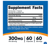  NUTRICOST CDP CHOLINE CITICOLINE 300MG 60 VIÊN NHỘNG 