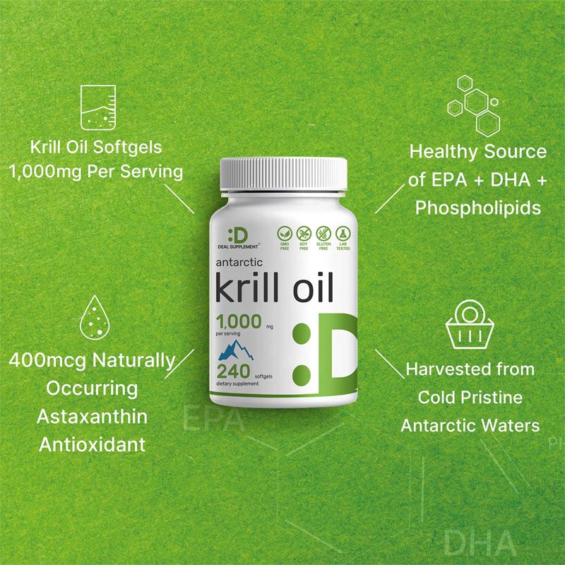  DEAL SUPPLEMENT ANTARCTIC KRILL OIL 1000MG 200 VIÊN MỀM 