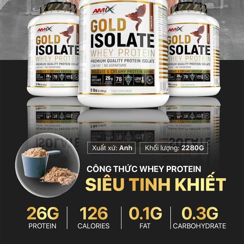  AMIX GOLD ISOLATE WHEY PROTEIN 5LBS 