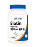  NUTRICOST BIOTIN VITAMIN B7 10.000 MCG 240 VIÊN NHỘNG 