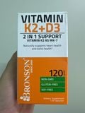  (GIÁ RẺ CHẠM ĐÁY) BRONSON VITAMIN K2 + D3 120 VIÊN 