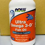  NOW ULTRA OMEGA 3 + D3 180 VIÊN 