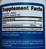 NUTRICOST VITAMIN K2 MK-7 100MCG 240 VIÊN NHỘNG (Sf Lỗi) 