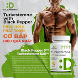  DEAL SUPPLEMENT TURKESTERONE WITH BLACK PEPPER 500MG 180 VIÊN NHỘNG 
