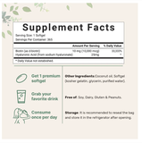  MICROINGREDIENTS BIOTIN WITH HYALURONIC ACID 10,000MCG 365 VIÊN GEL 