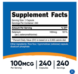  NUTRICOST SELENIUM 100MCG 240 VIÊN NHỘNG 