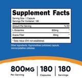  NUTRICOST L-GLUTAMINE 800MG 180 VIÊN NHỘNG 