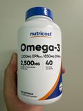  NUTRICOST OMEGA 3 2500 MG 120 VIÊN GEL (Sf Lỗi) 