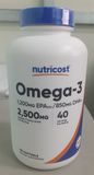  NUTRICOST OMEGA 3 2400 MG 120 VIÊN (Sf Lỗi) 