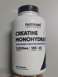  NUTRICOST CREATINE MONOHYDRATE 3G 180 VIÊN NHỘNG (Sf Lỗi) 