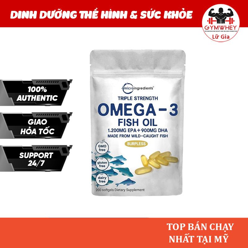  Microingredients Omega 3 Fish Oil 200 viên 