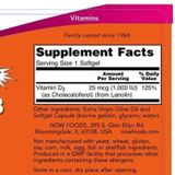 Now Vitamin D3 1000IU 360 Viên 