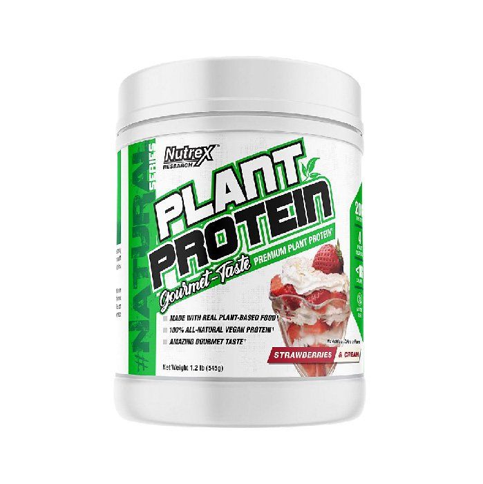 Nutrex Plant Protein 1.2lbs Strawberries & Cream GymWhey Shop