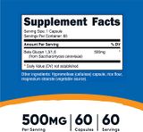  Nutricost Beta 1,3 Glucan 500mg 60 viên 