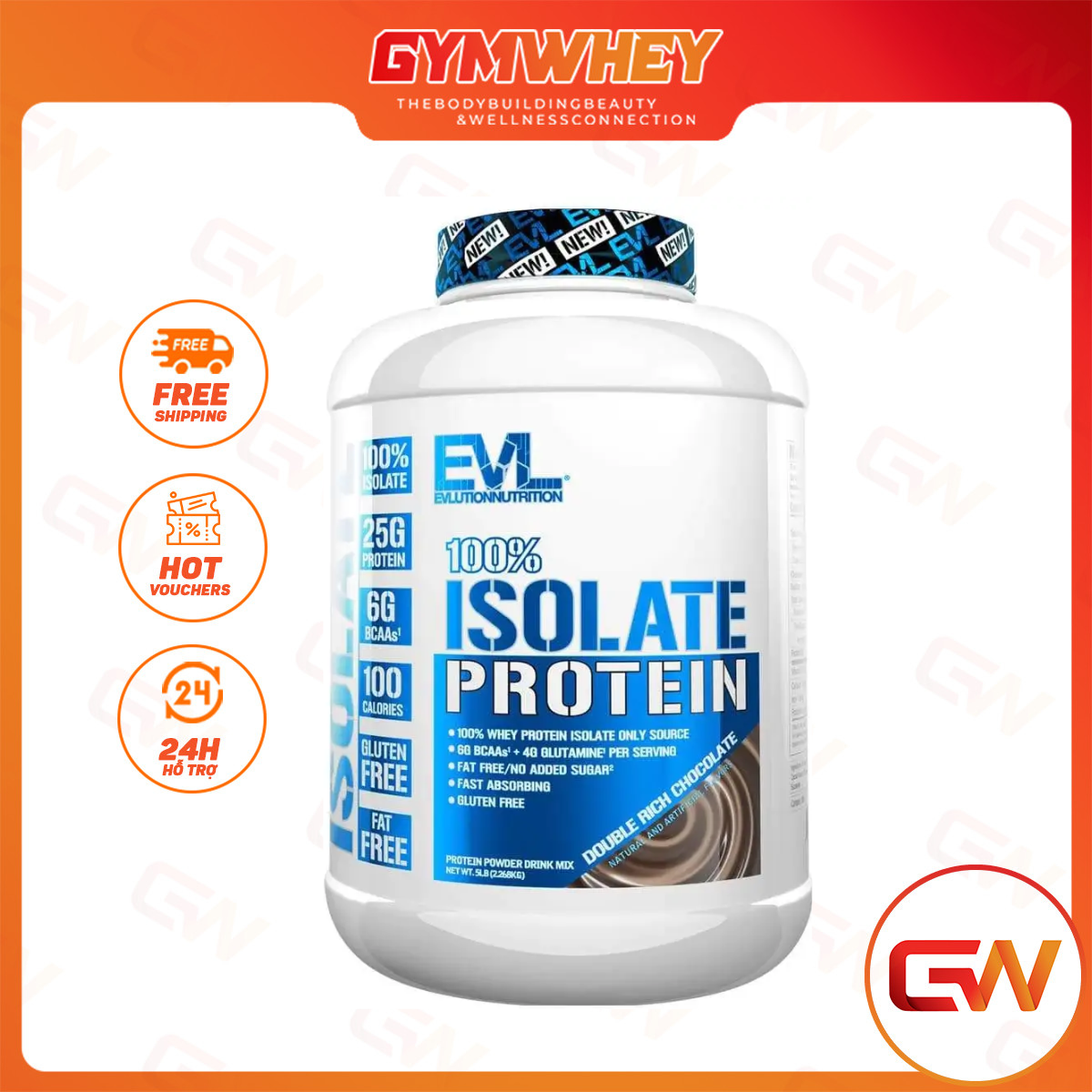 EVL 100% ISOLATE WHEY 5LBS 2.3KG – GymWhey Shop