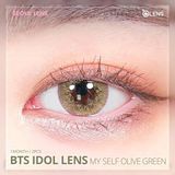  BTS - 3 THÁNG (1 CẶP ) My Self Olive Green -  Kính áp tròng Hàn Quốc Seoullens 