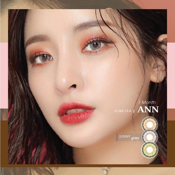  ANN365 - 3 tháng (1 CẶP) Ann Sunny - Kính áp tròng Hàn Quốc Seoullens 