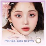  MILKTEA CAFE - 3 THÁNG (1 CẶP) Brown - Kính áp tròng  Hàn Quốc Seoullens 