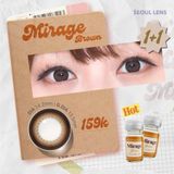  Mirage Brown - Lens hàn quốc nâu nhẹ 6 tháng  - kính áp tròng hàn quốc Seoul Lens 