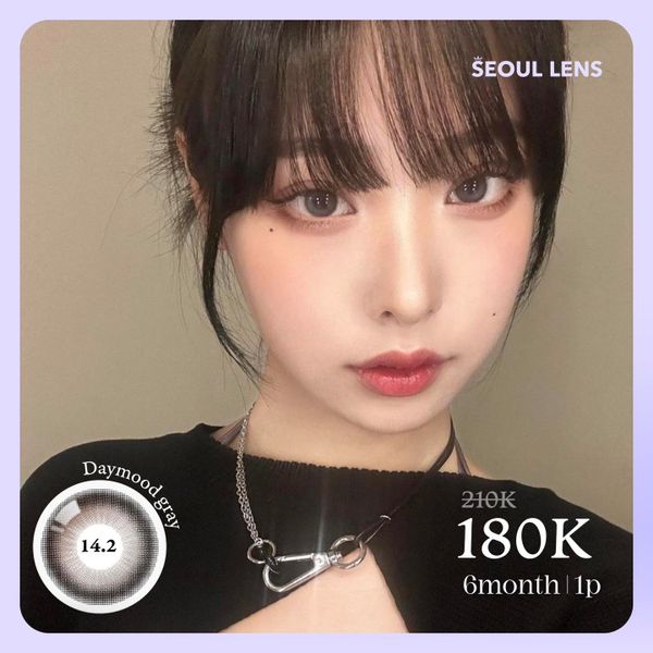  OLOLA - 6 THÁNG (1 CHIẾC) DayMood Gray - Kính áp tròng Hàn Quốc Seoullens 