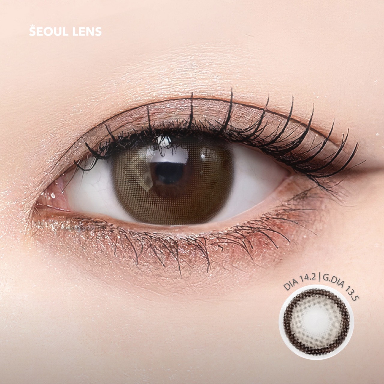  EYEIYAGI - 3 THÁNG ( 1 CHIẾC) Bada Choco - Kính áp tròng Hàn Quốc Seoullens 