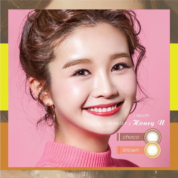  ANN365 - 3 tháng (1 CẶP) Honey U Brown - Kính áp tròng Hàn Quốc Seoullens 